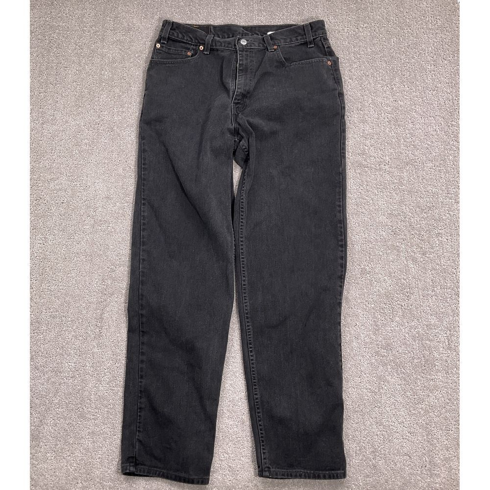 Levi's 550 Jeans Men 36W 34L ACT 34W 33L Black‎ Relax Fit Denim Cotton USA VTG